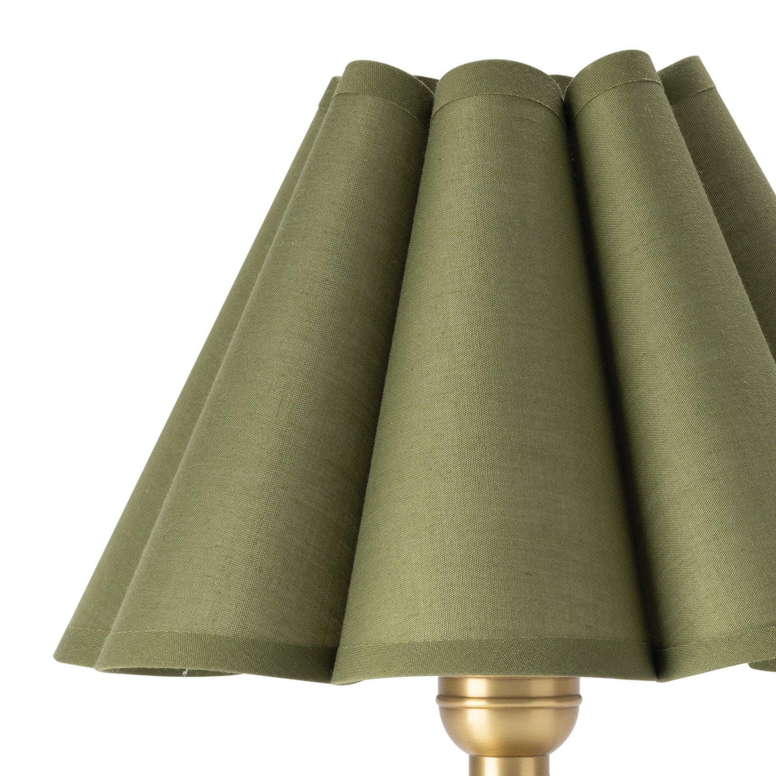 Regina Andrew Giorgio Crystal Mini Lamp (Natural Brass with Green Scalloped Shade)