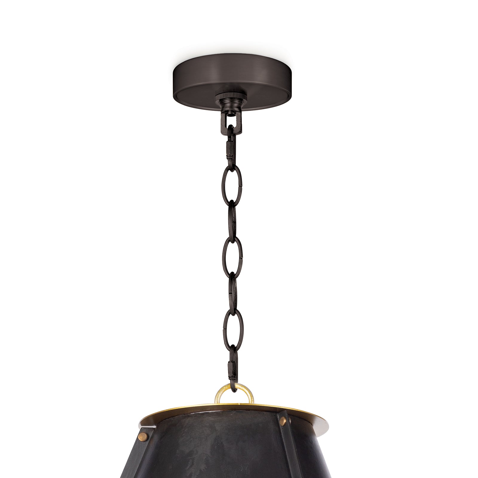 French Maid Chandelier SM (Blackened Brass Natural Brass)