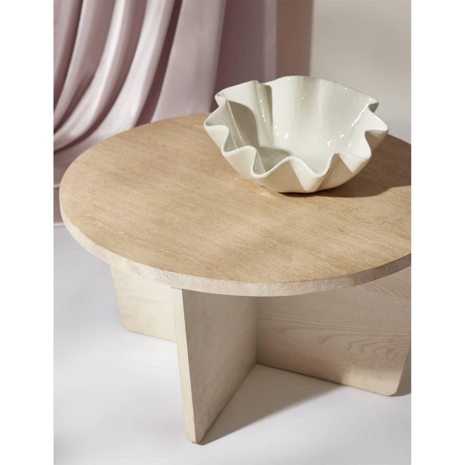 modern ruffle bowl, white ruffle bowl