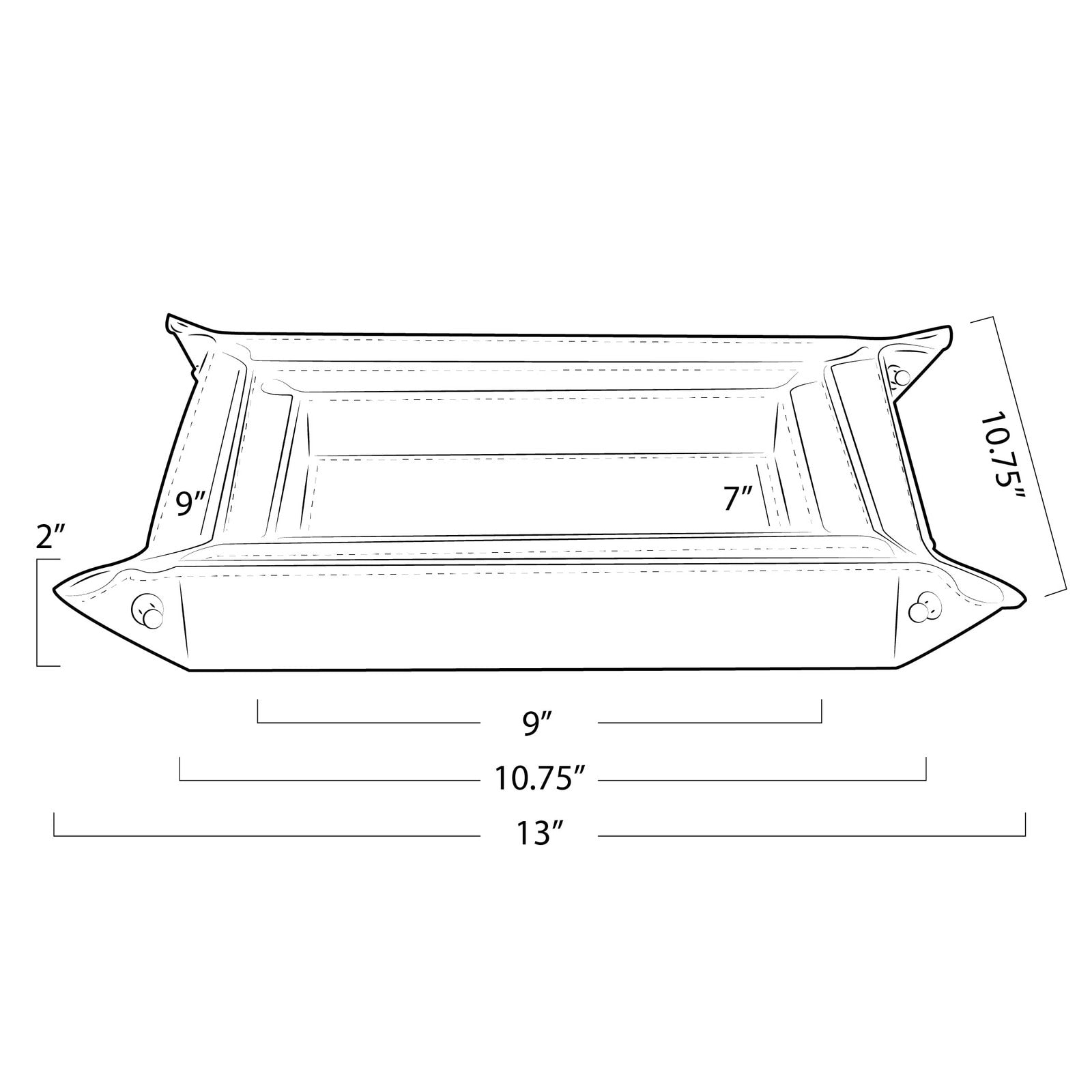 leather gift, leather tray