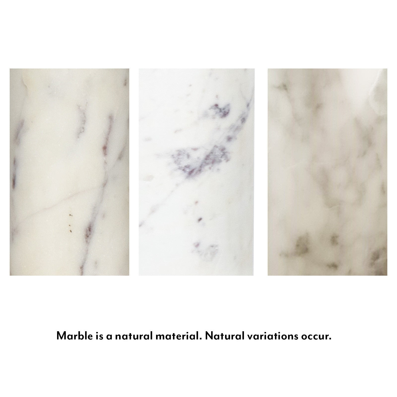 Marble is a natural material. Natural Variations occur