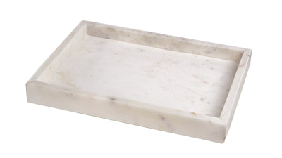 Marble Tank Tray 14x10, Opal White - Set of 2