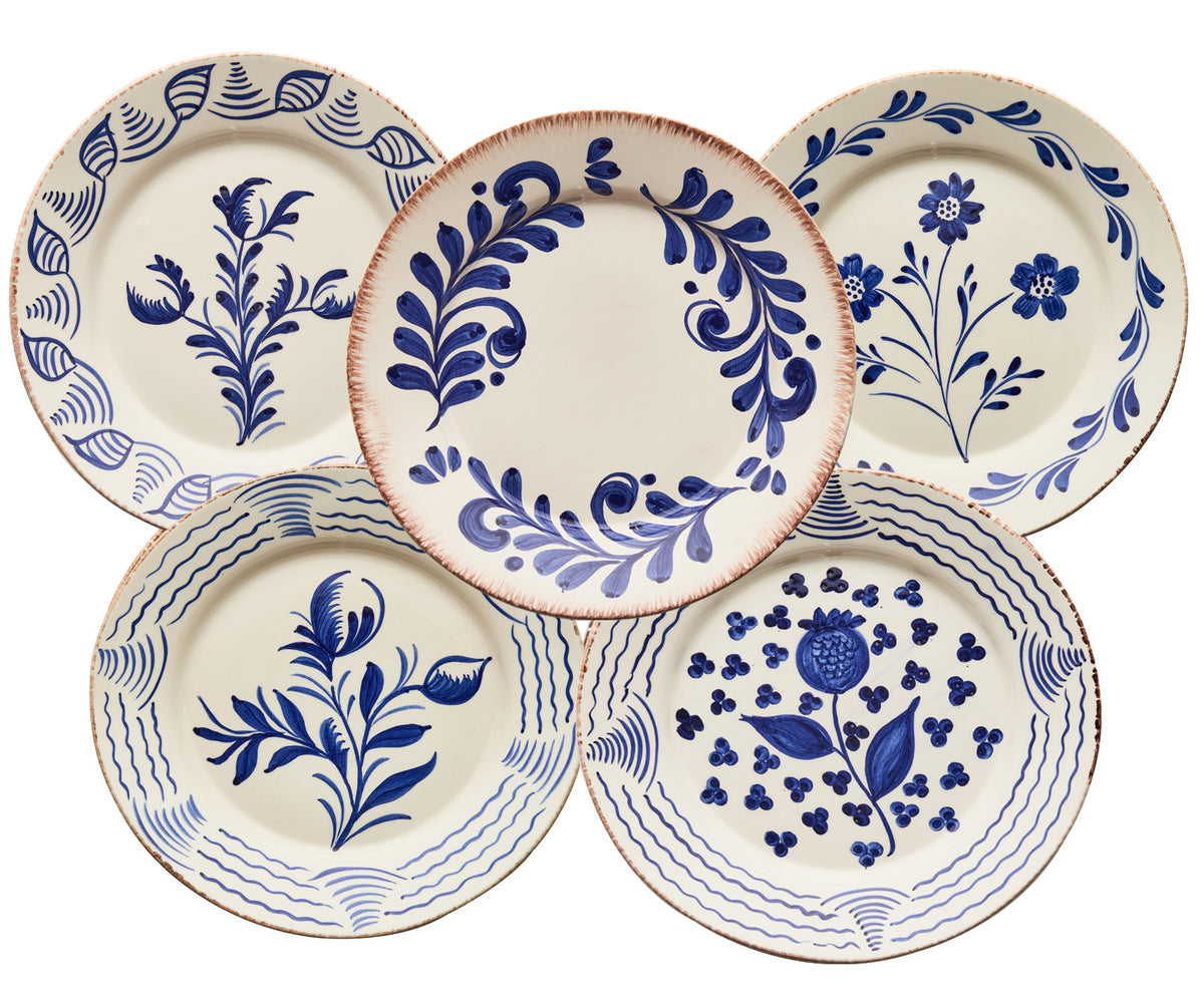 hand painted blue and white dinner plates, dinnerware, table scape design, beautiful dinner plates