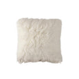 Coco Square Pillow White Faux Fur