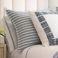 Meadow Luxe Euro Pillow Blue White