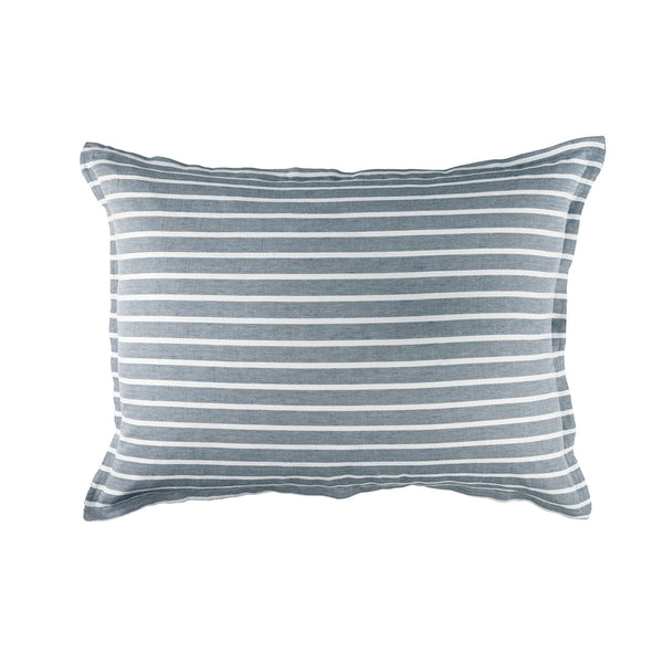 Meadow Luxe Euro Pillow Blue White