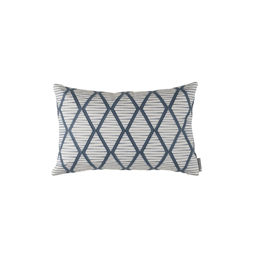 Almohada rectangular Brook Sm en color blanco índigo