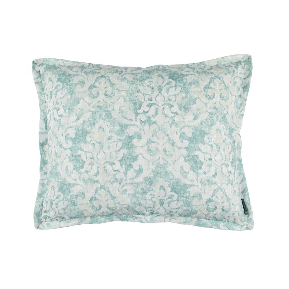 Milan Standard Pillow Spa Faded Damask Venetian Linen