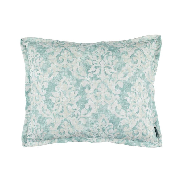 Milan Standard Pillow Spa Faded Damask Venetian Linen