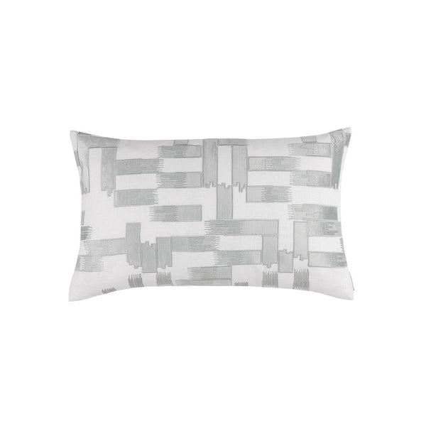 Capri Lg Rectangle Pillow White / Aquamarine