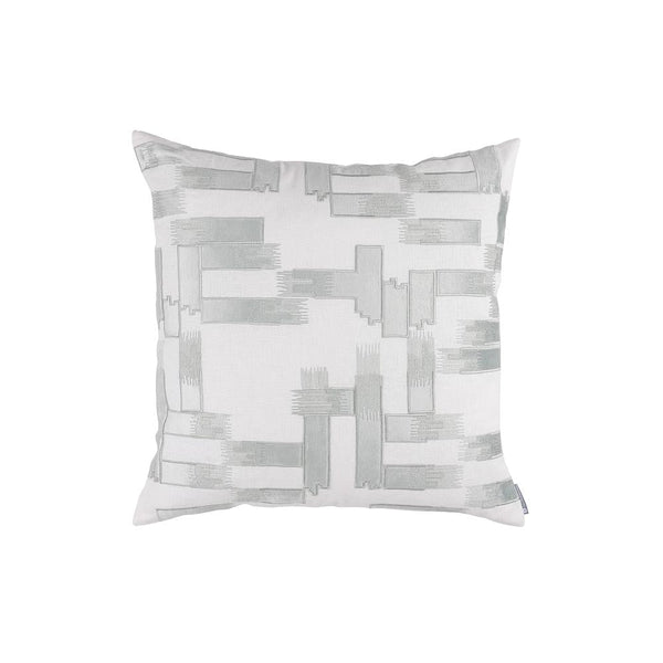 Capri Square Pillow White / Aquamarine