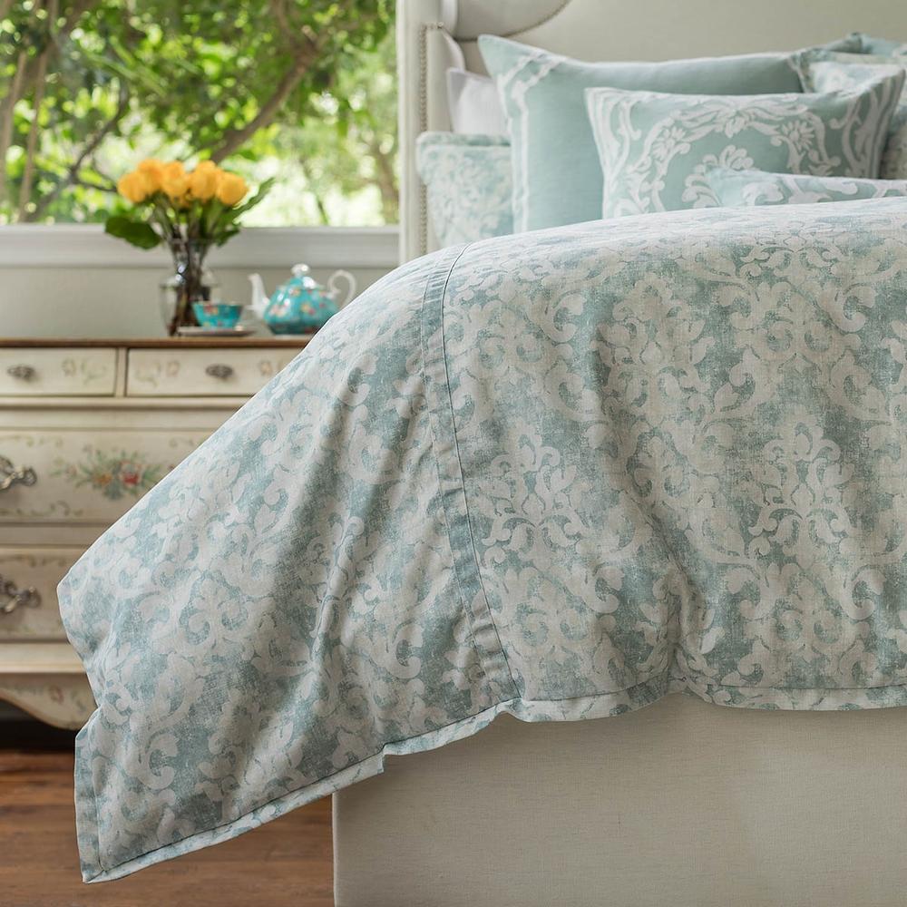 Milan Duvet Spa Faded Damask Venetian Linen