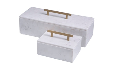 Marble Jewelry Box w/ Handle SM