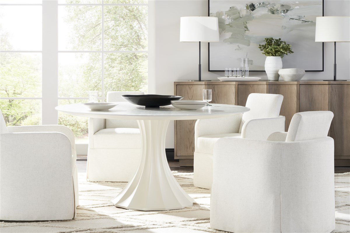 modern dining table, dining chairs, white dining table, dining room furniture, modern furniture, vanguard furniture, dining room, chair, table