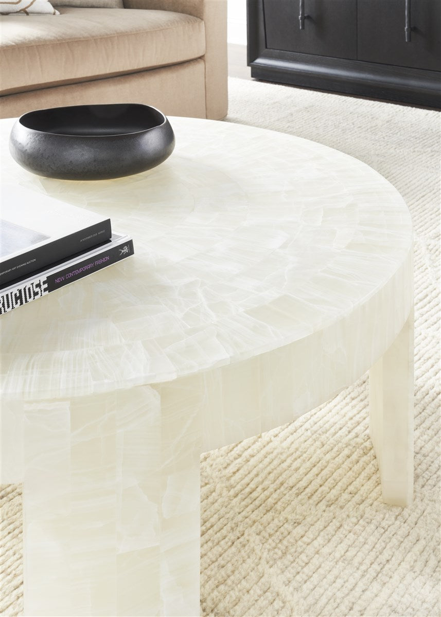 modern round coffee table