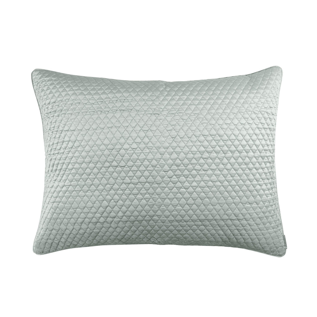 Valentina Luxe Euro Pillow Aquamarine 27x36, luxury bedding, quilted bedding