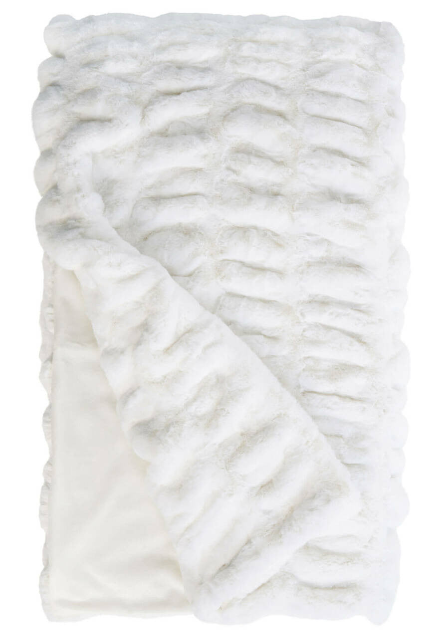 Couture Collection Snow Mink Faux Fur Throws, couture throws, faux fur, faux throw, white faux fur