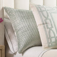 Valentina Quilted Luxe Euro Pillow Aquamarine