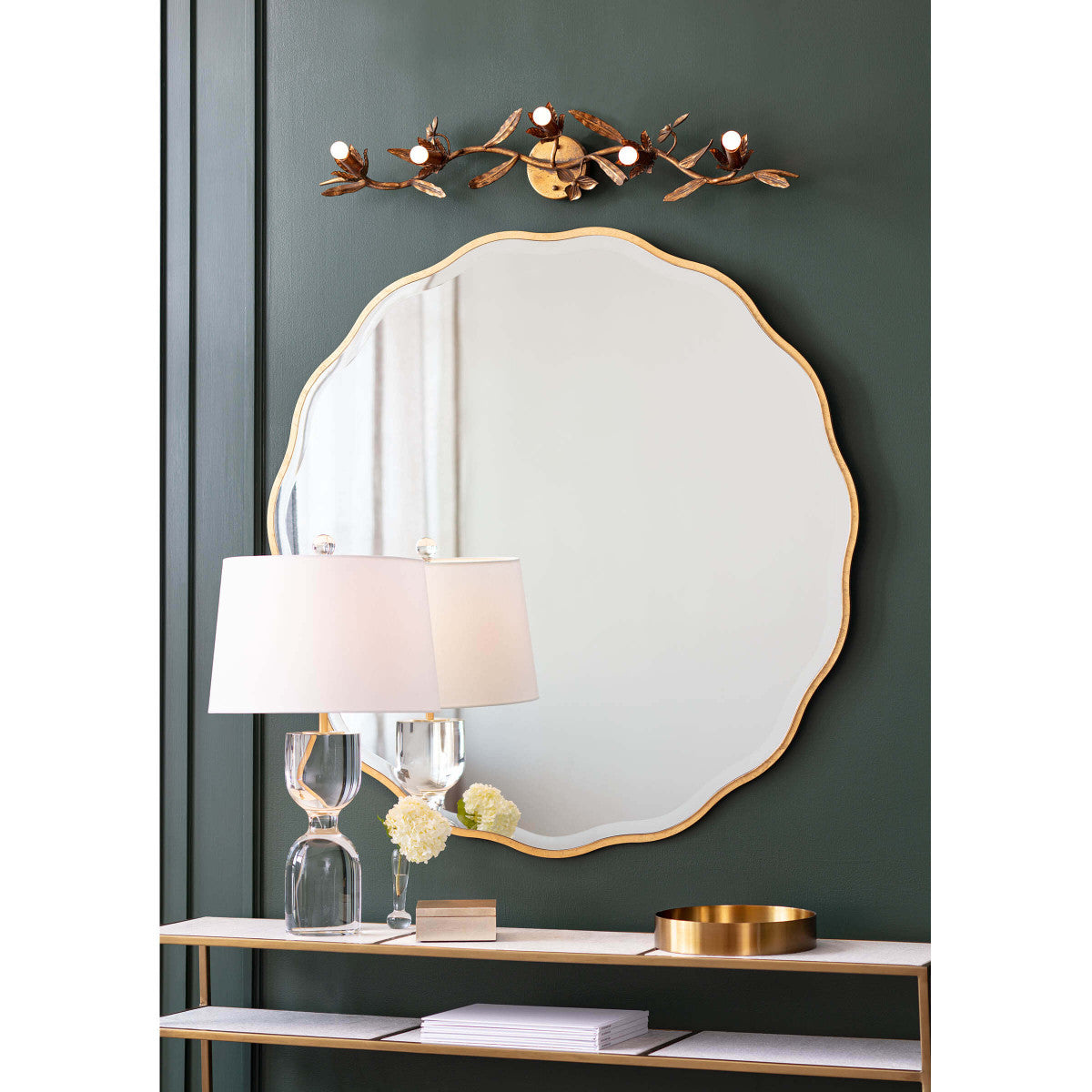 Candice Mirror with Gold Leaf Frame