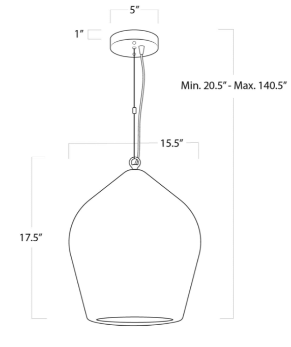 Coastal Living Georgian Pendant (multiple colors)