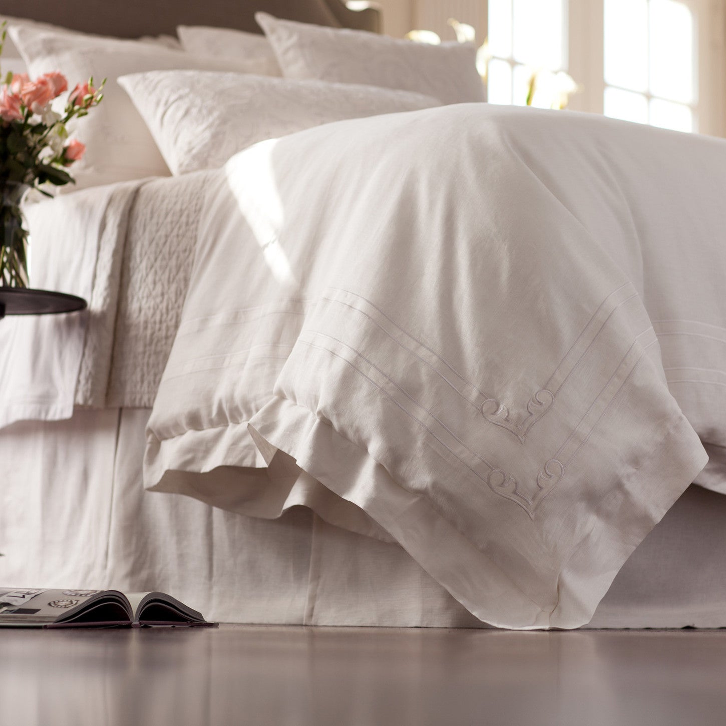 Casablanca White Linen Duvet - Villa Decor Design & Style