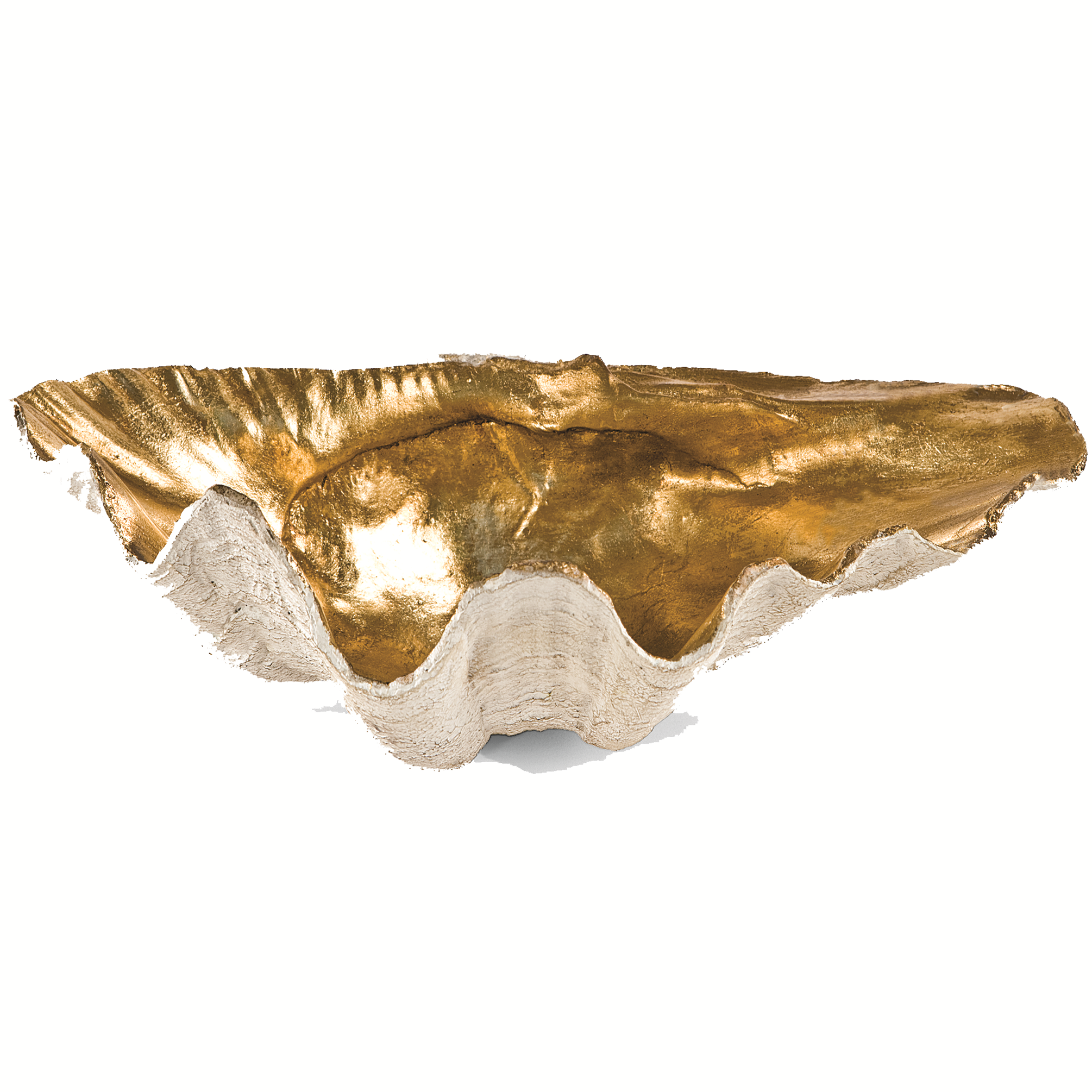 Small Clam Bowl with Antique Gold Interior - Villa Decor Design & Style