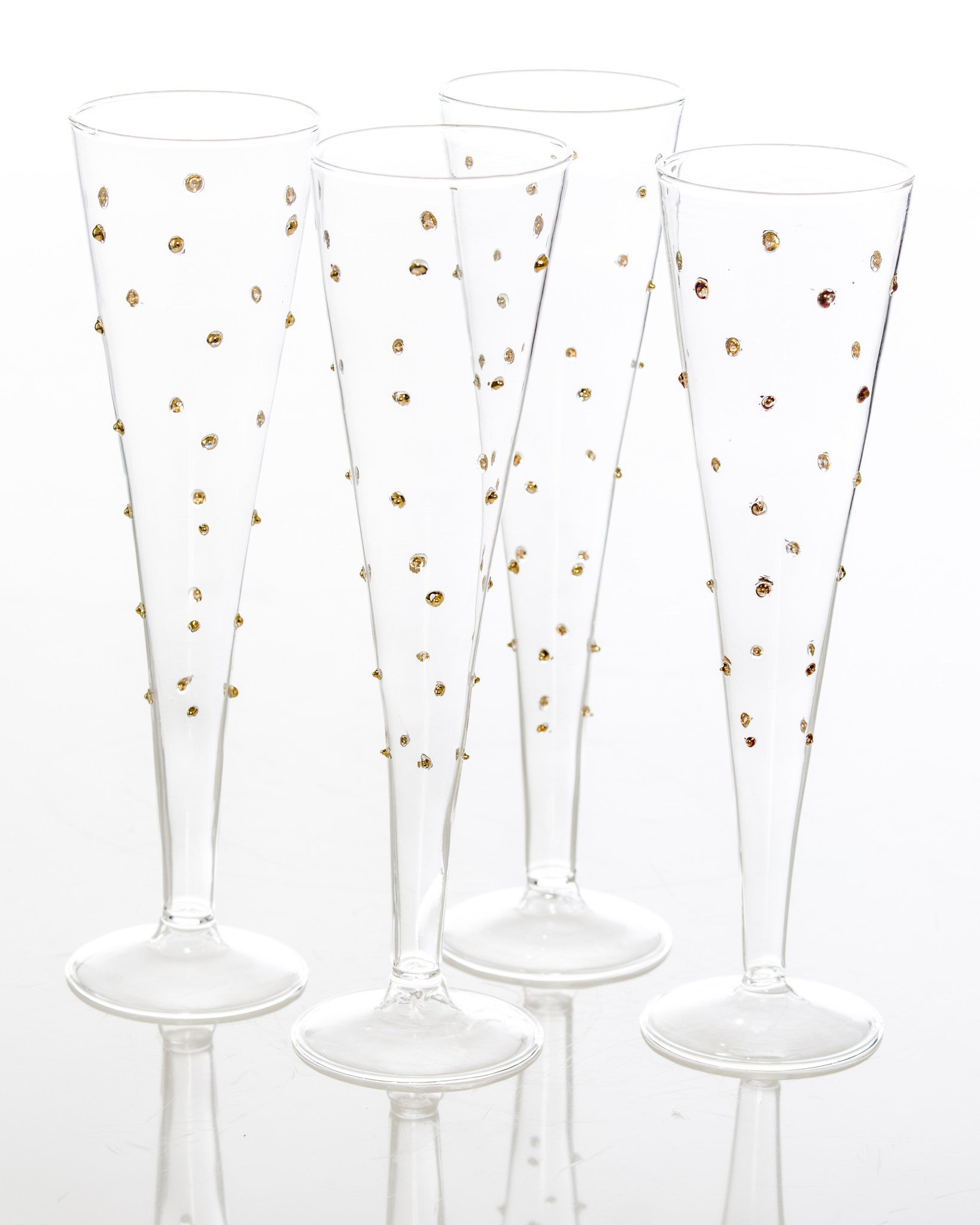 Gatsby Flutes with Gold Dots - Villa Decor Design & Style - 1