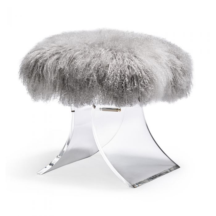 Serena Stool - Grey Sheepskin SALE